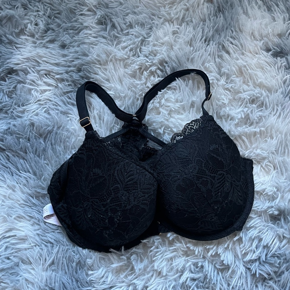 Auden Black Front Close Bra with Adjustable Straps